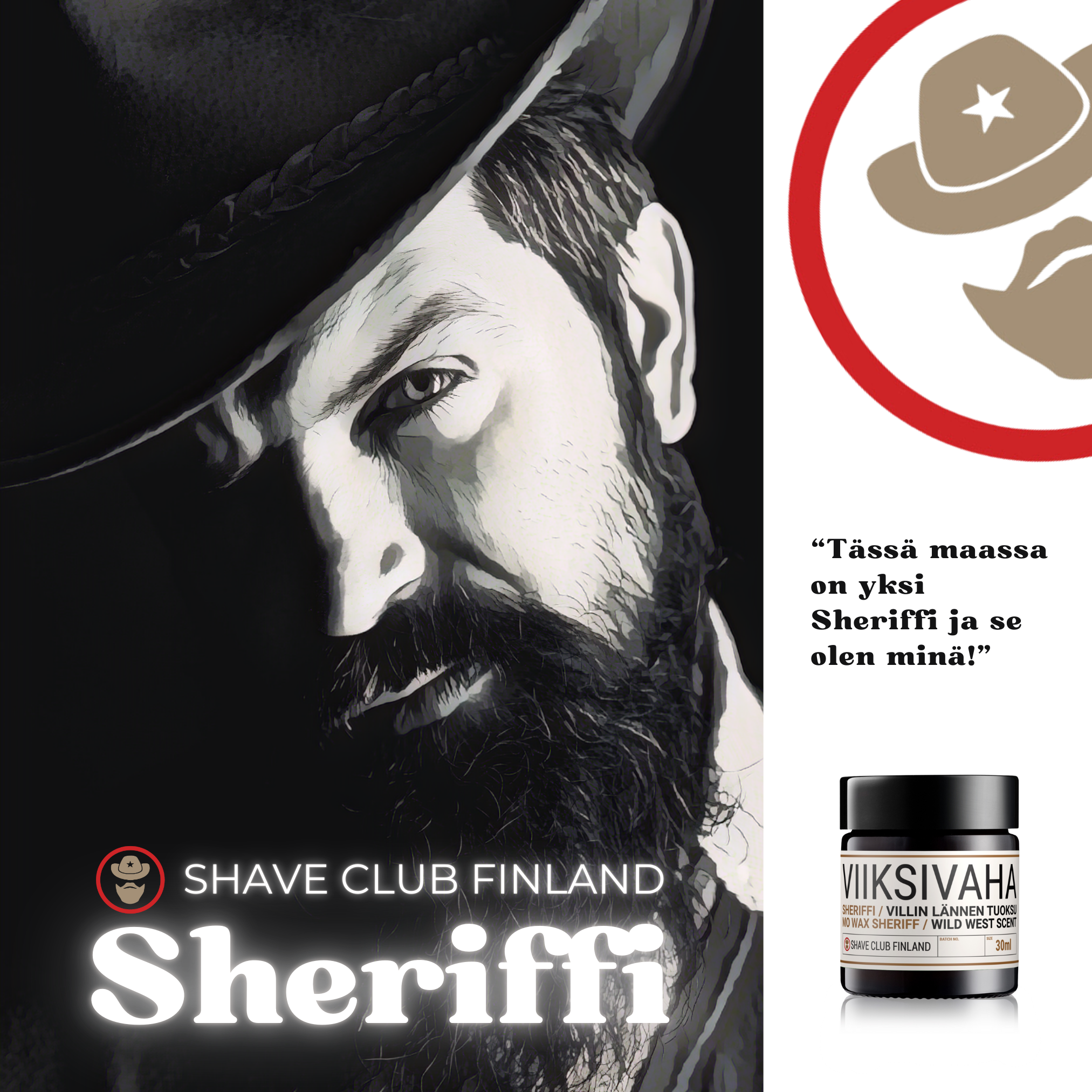 Shave Club "Sheriffi" moustache wax (30ml)