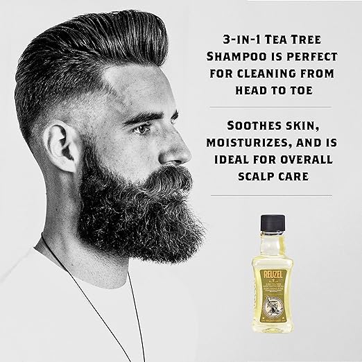 Reuzel "Tea Tree" 3-in-1 shampoo - Roadtrip edition (350ml+100ml)