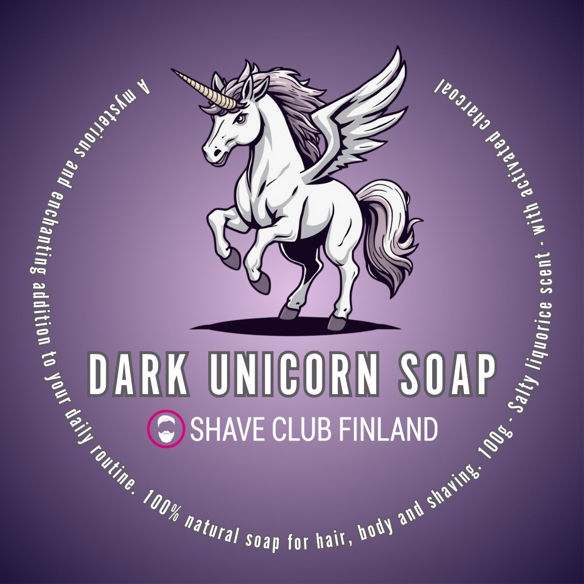 Shave Club "Dark Unicorn Soap" Salmiakki saippua (100g)