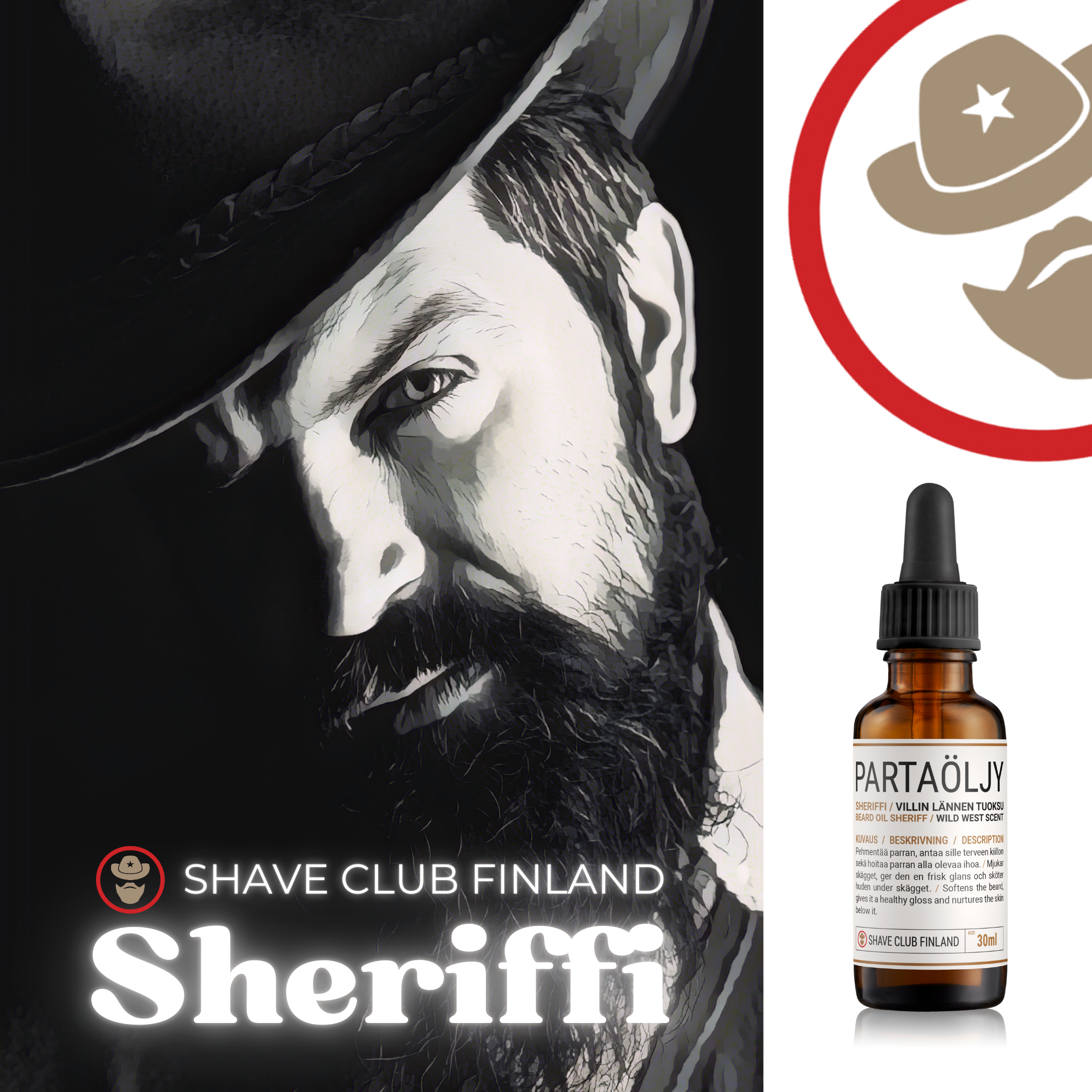 Shave Club "Sheriffi" ​​beard oil (30ml)