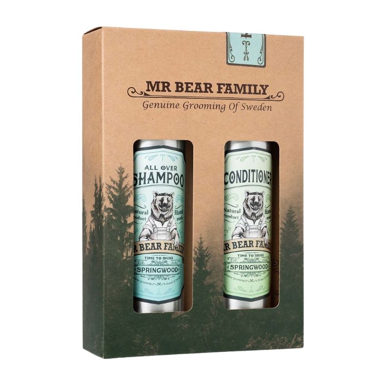 Mr Bear Family "Springwood" Shampoo ja hoitoaine Kit