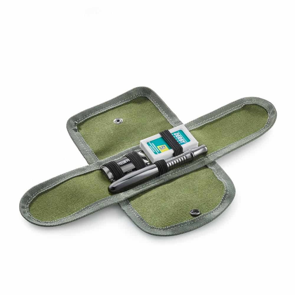 Shave Club green travel case for the shaver