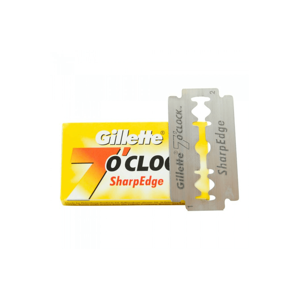 Gillette "7 O'Clock Sharp Edge" partaterät (5 kpl)