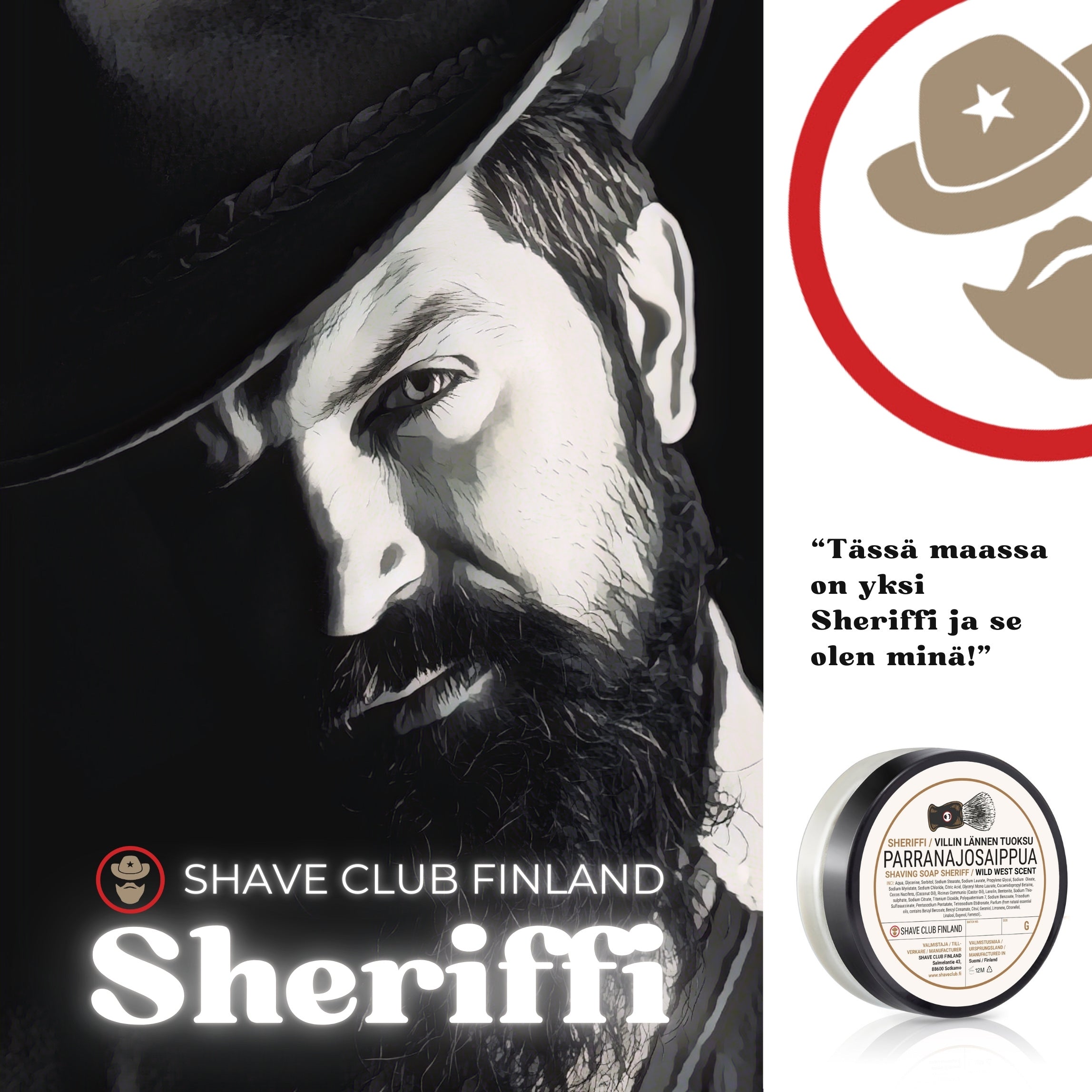 Shave Club "Sheriffi" ​​Shaving soap (80g)